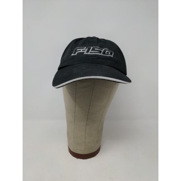 Ford F-150 Truck Built Ford Tough Strapback Hat Black Embroidered Spell Out - Picture 2 of 9